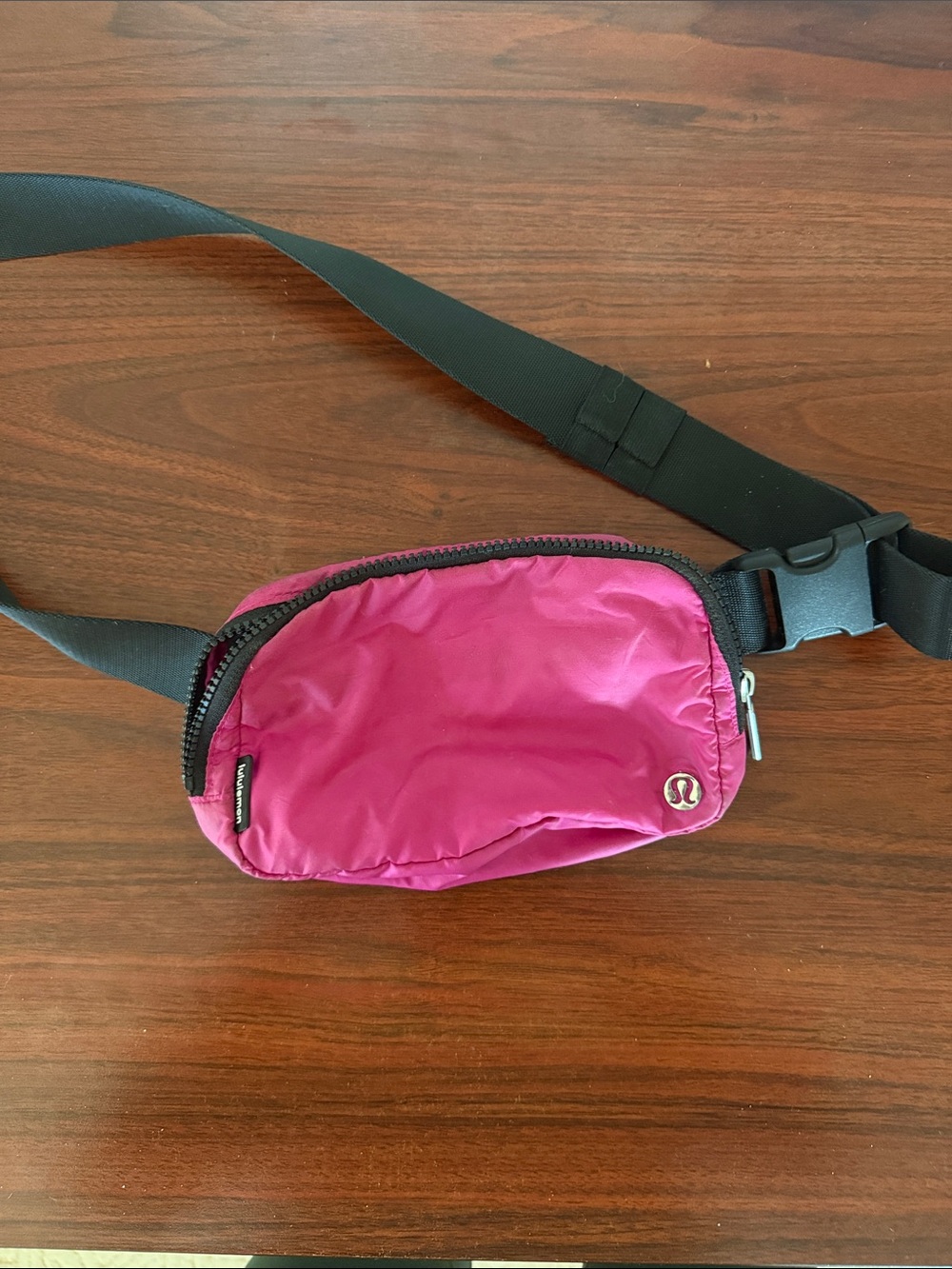 lululemon athletica Magenta everywhere belt bag with Black Strap